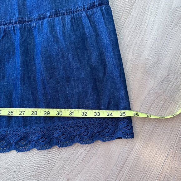 NWT Denim Maxi Dress sz L (T) - Denim Blue - Picture 15 of 16